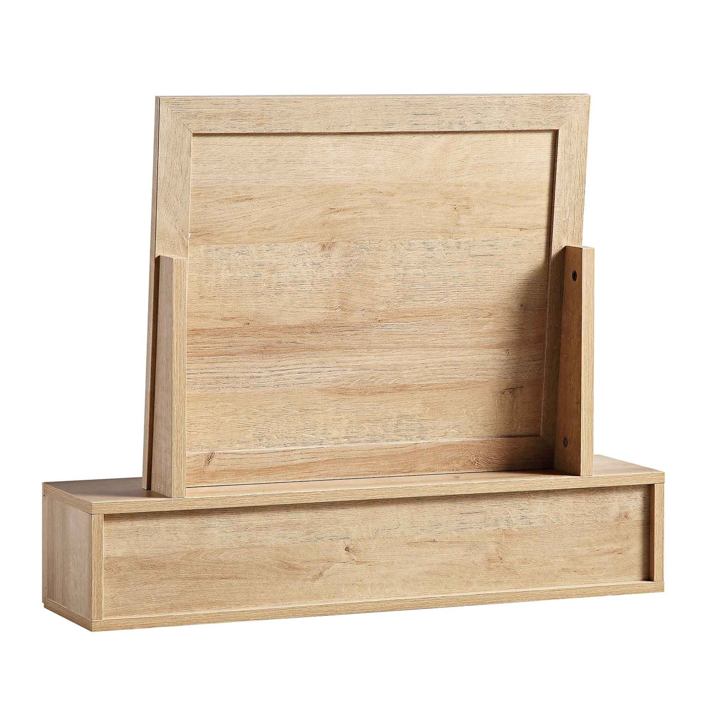 Miroir de courtoisie en rotin tressé Frances, naturel