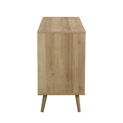 Buffet 3 portes en rotin tressé Frances, naturel