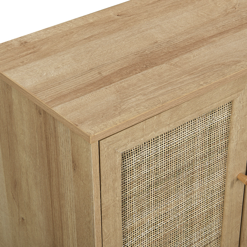 Buffet 3 portes en rotin tressé Frances, naturel