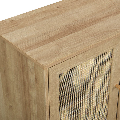 Buffet 3 portes en rotin tressé Frances, naturel