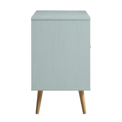 Armoire 1 porte en rotin tressé Frances couleur menthe