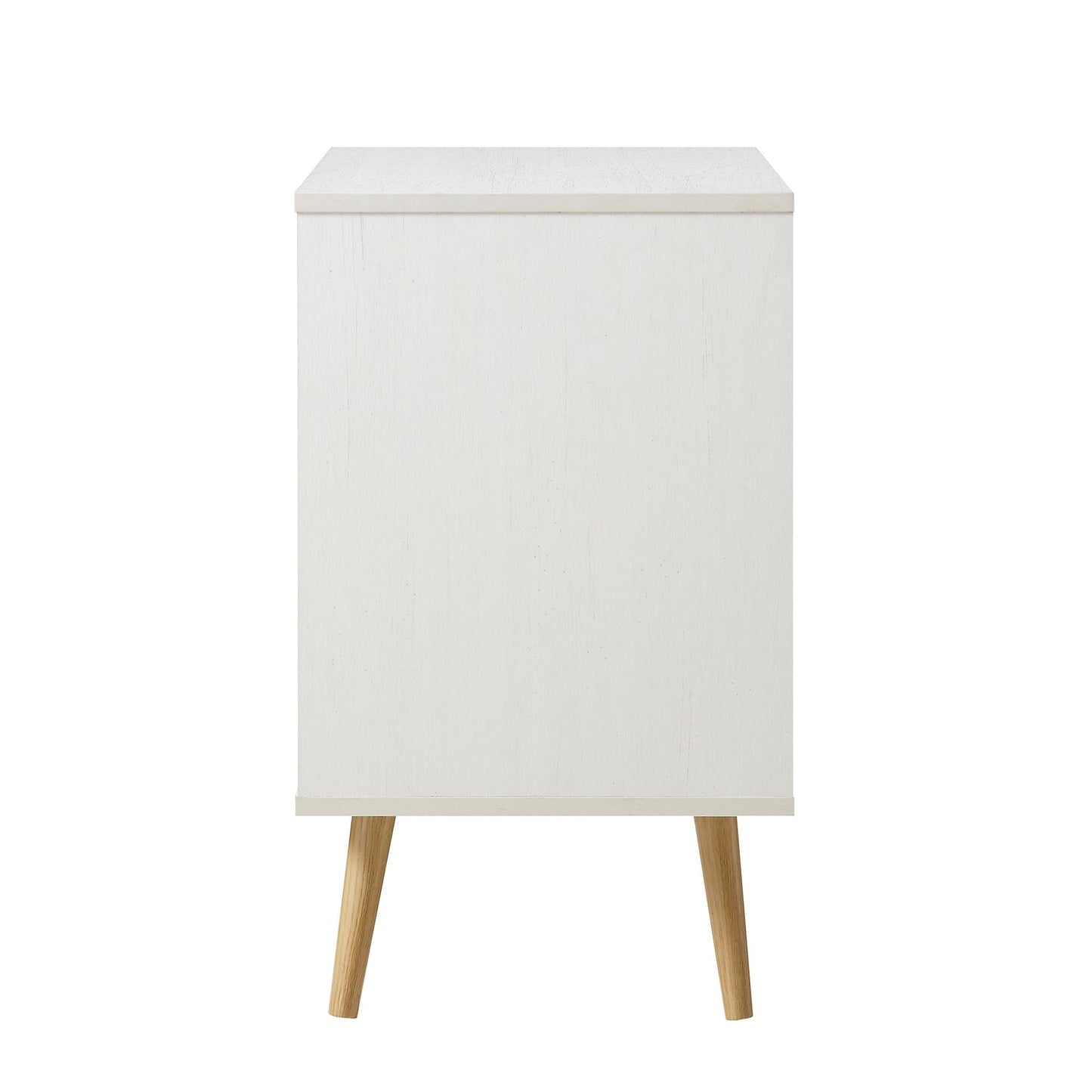 Armoire 1 porte en rotin tressé Frances, blanche