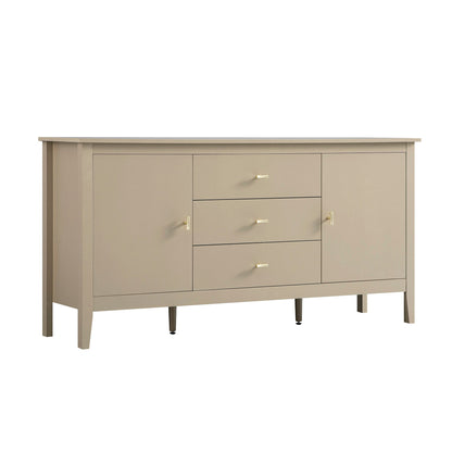 Buffet large Oakham avec tiroirs, gris foncé