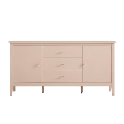 Buffet large Oakham avec tiroirs, rose nude