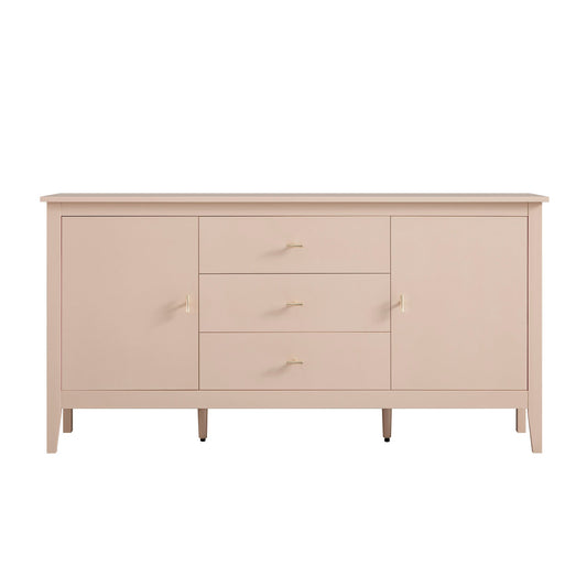 Buffet large Oakham avec tiroirs, rose nude