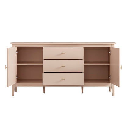 Buffet large Oakham avec tiroirs, rose nude