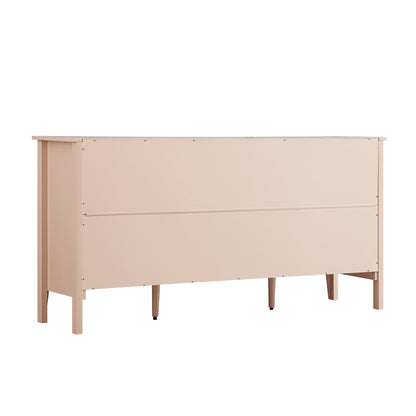 Buffet large Oakham avec tiroirs, rose nude