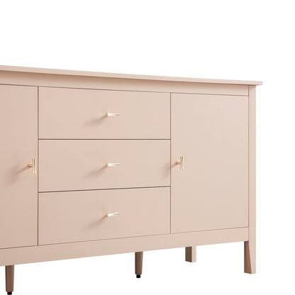 Buffet large Oakham avec tiroirs, rose nude