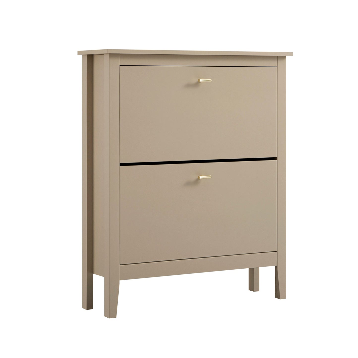 Meuble à chaussures à 2 niveaux Oakham, gris foncé