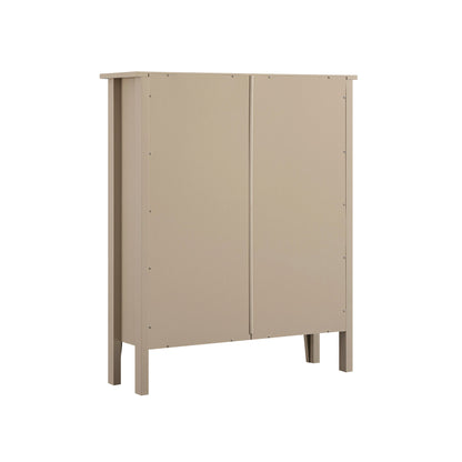 Meuble à chaussures à 2 niveaux Oakham, gris foncé