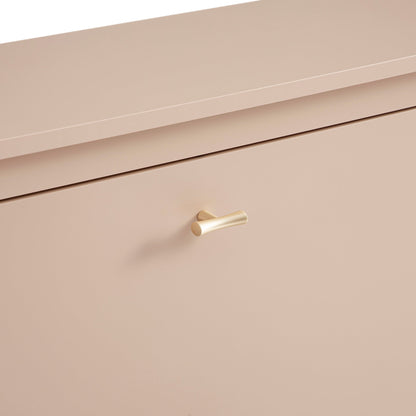 Meuble à chaussures à 2 niveaux Oakham, rose nude