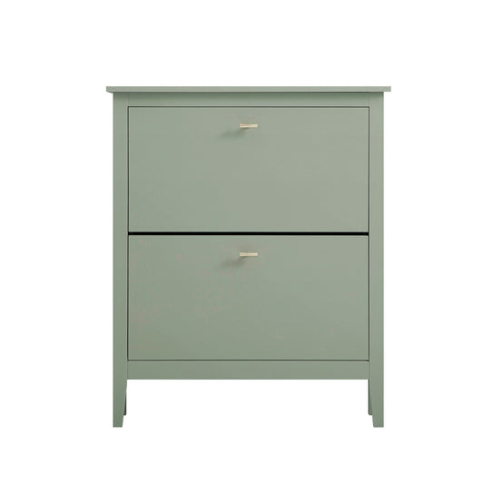 Meuble à chaussures à 2 niveaux Oakham, sauge du désert