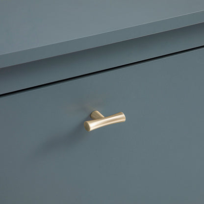 Meuble à chaussures à 2 niveaux Oakham, bleu orageux