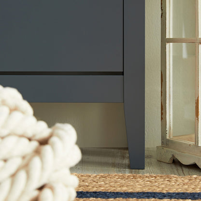 Meuble à chaussures à 2 niveaux Oakham, bleu orageux