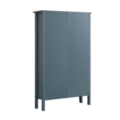 Meuble à chaussures à 3 niveaux Oakham, bleu orageux