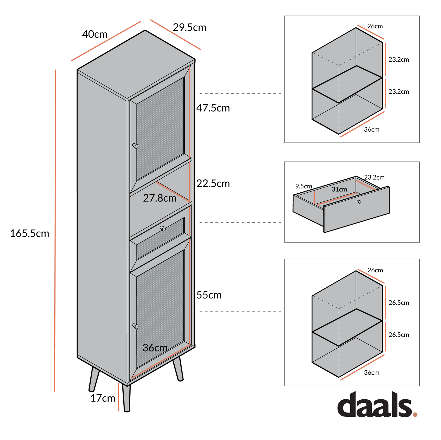 Meuble de salle de bain haut en rotin tressé Frances, blanc