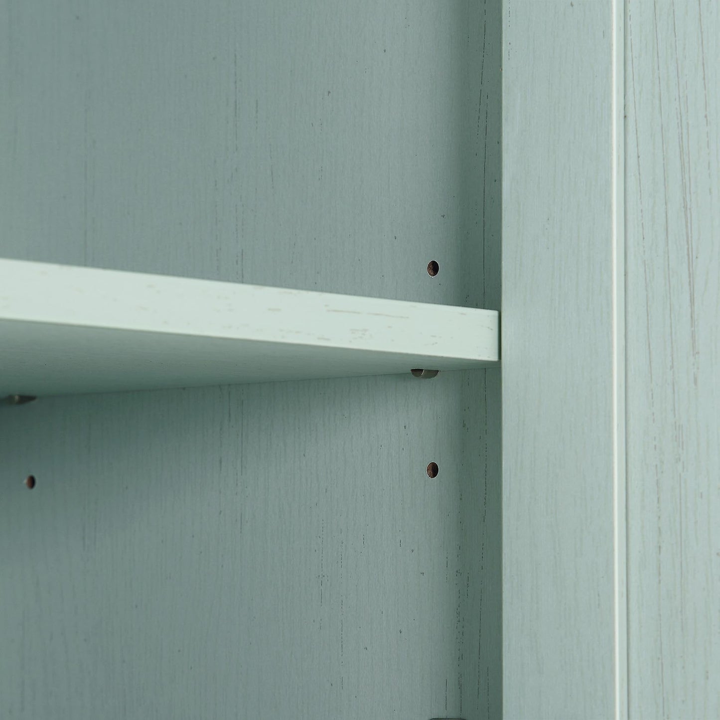 Meuble de salle de bain haut en rotin tressé Frances, vert menthe