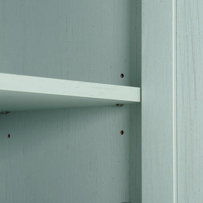 Meuble de salle de bain haut en rotin tressé Frances, vert menthe