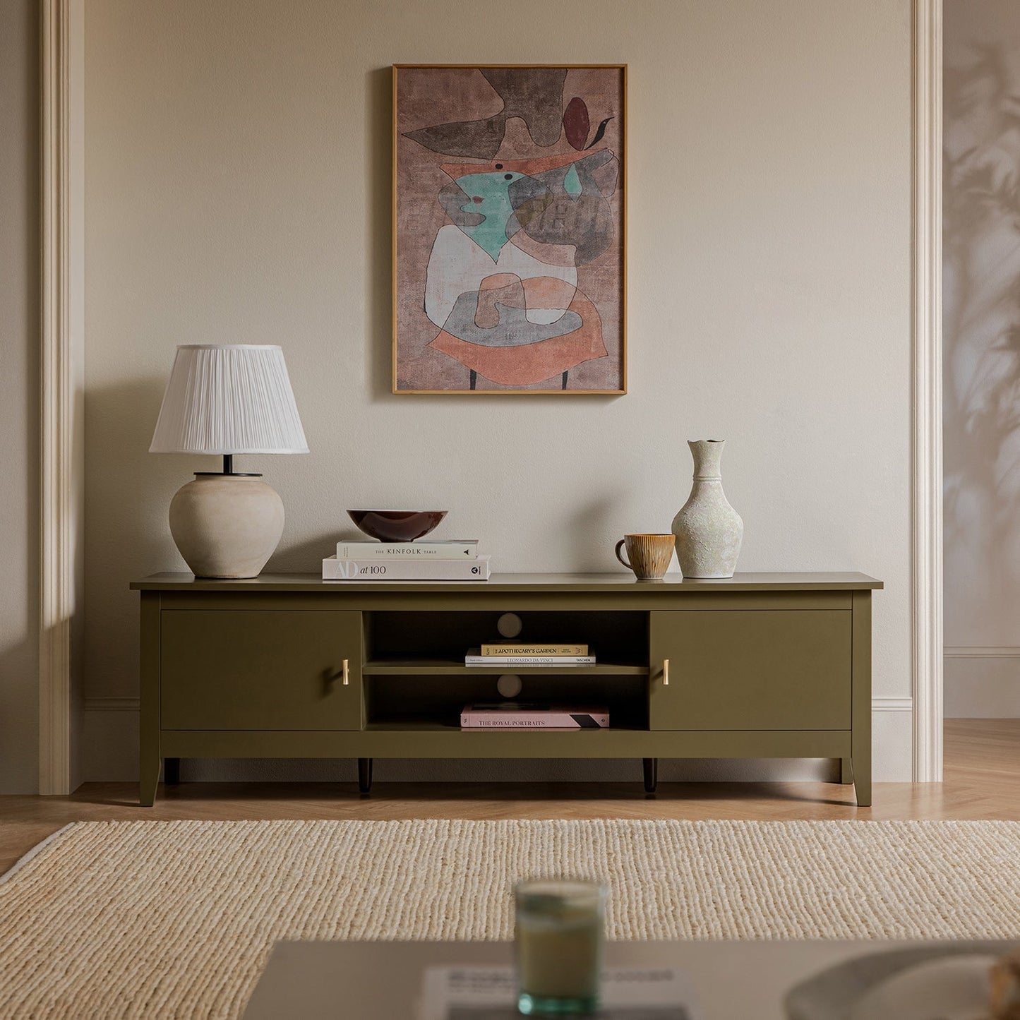 Meuble TV Oakham 150 cm, Olive Grove