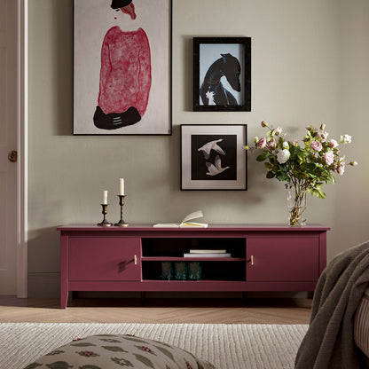 Meuble TV Oakham 150 cm, cerisier sauvage