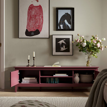 Meuble TV Oakham 150 cm, cerisier sauvage