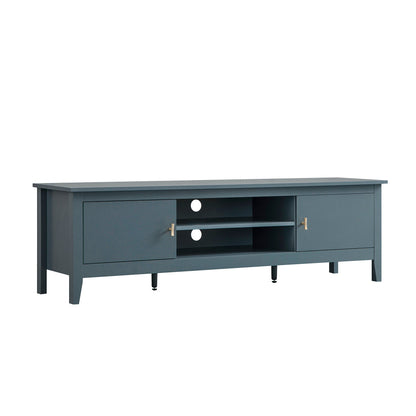 Meuble TV Oakham 150 cm, bleu orage
