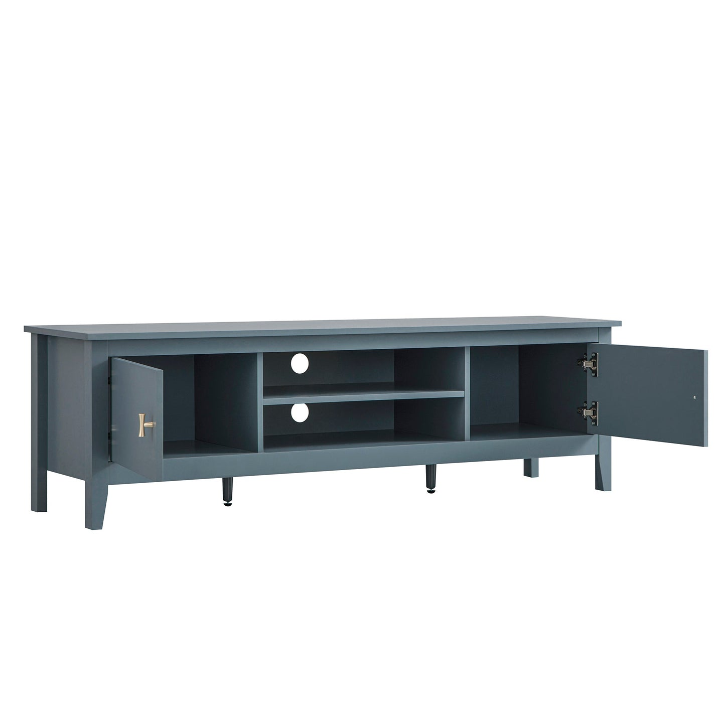 Meuble TV Oakham 150 cm, bleu orage