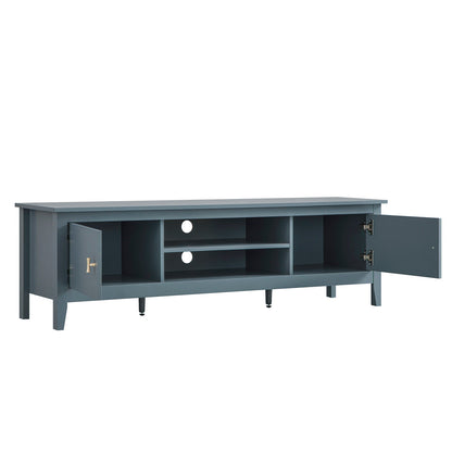 Meuble TV Oakham 150 cm, bleu orage