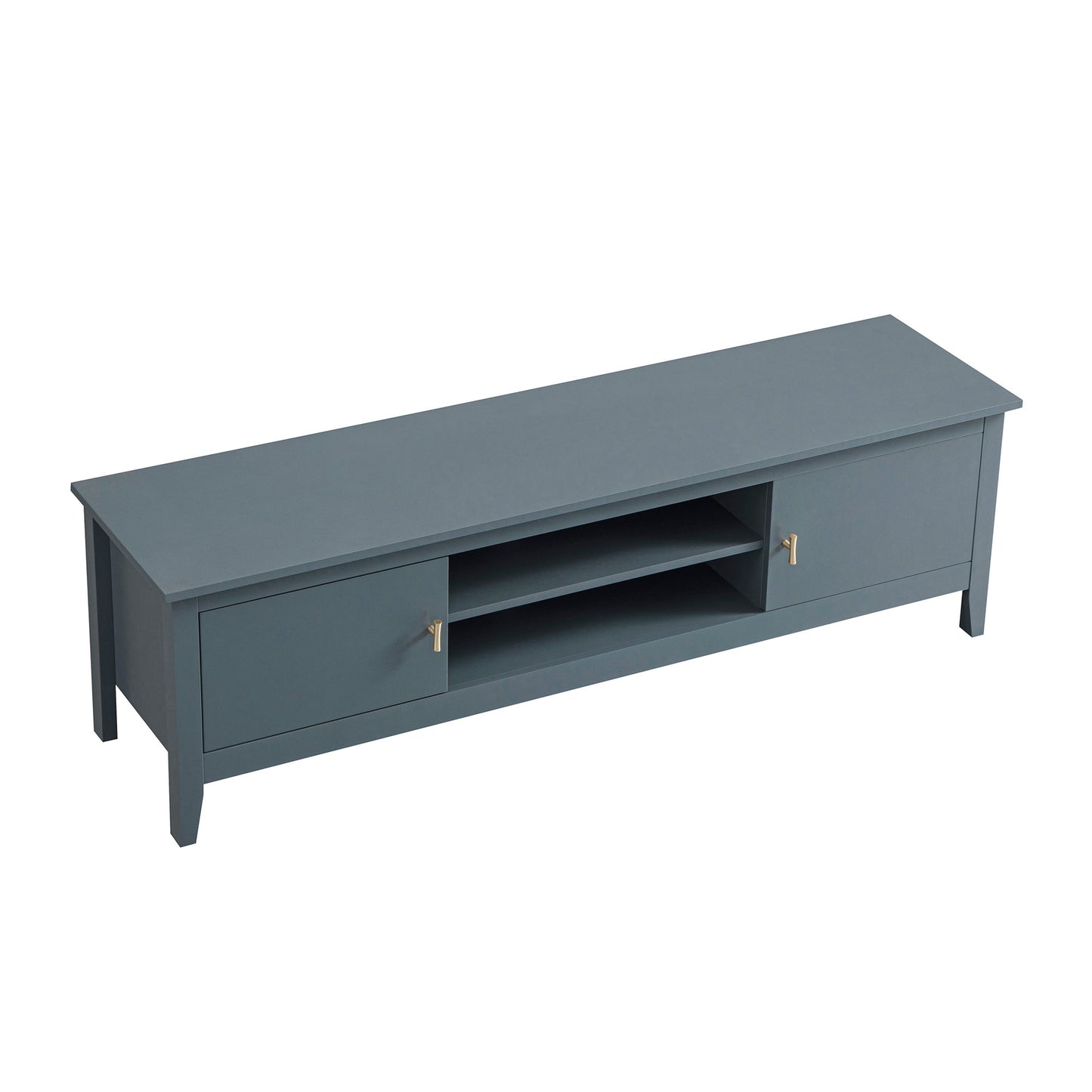 Meuble TV Oakham 150 cm, bleu orage