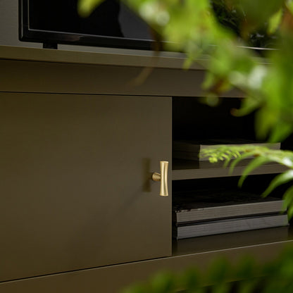 Meuble TV d'angle Oakham 120 cm, Olive Grove