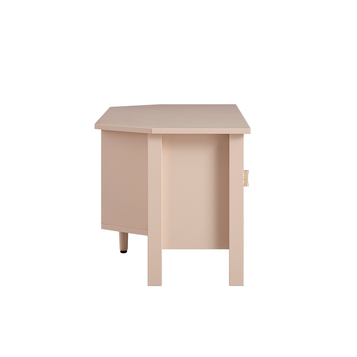 Meuble TV d'angle Oakham 120 cm, rose nude