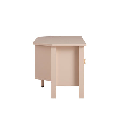 Meuble TV d'angle Oakham 120 cm, rose nude