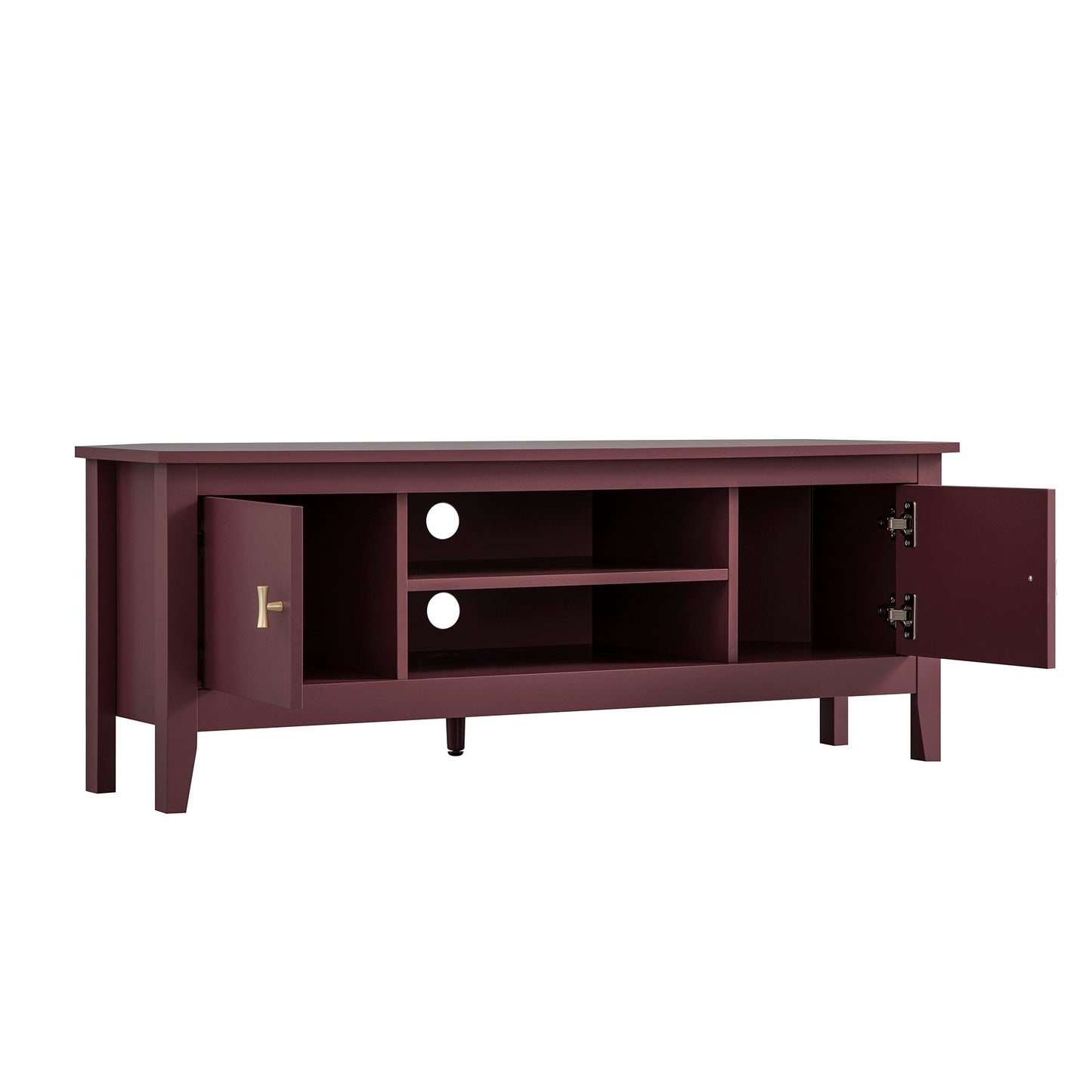 Meuble TV d'angle Oakham 120 cm, cerisier sauvage