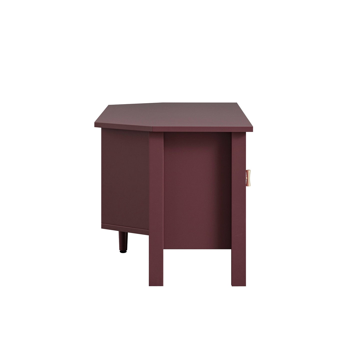 Meuble TV d'angle Oakham 120 cm, cerisier sauvage