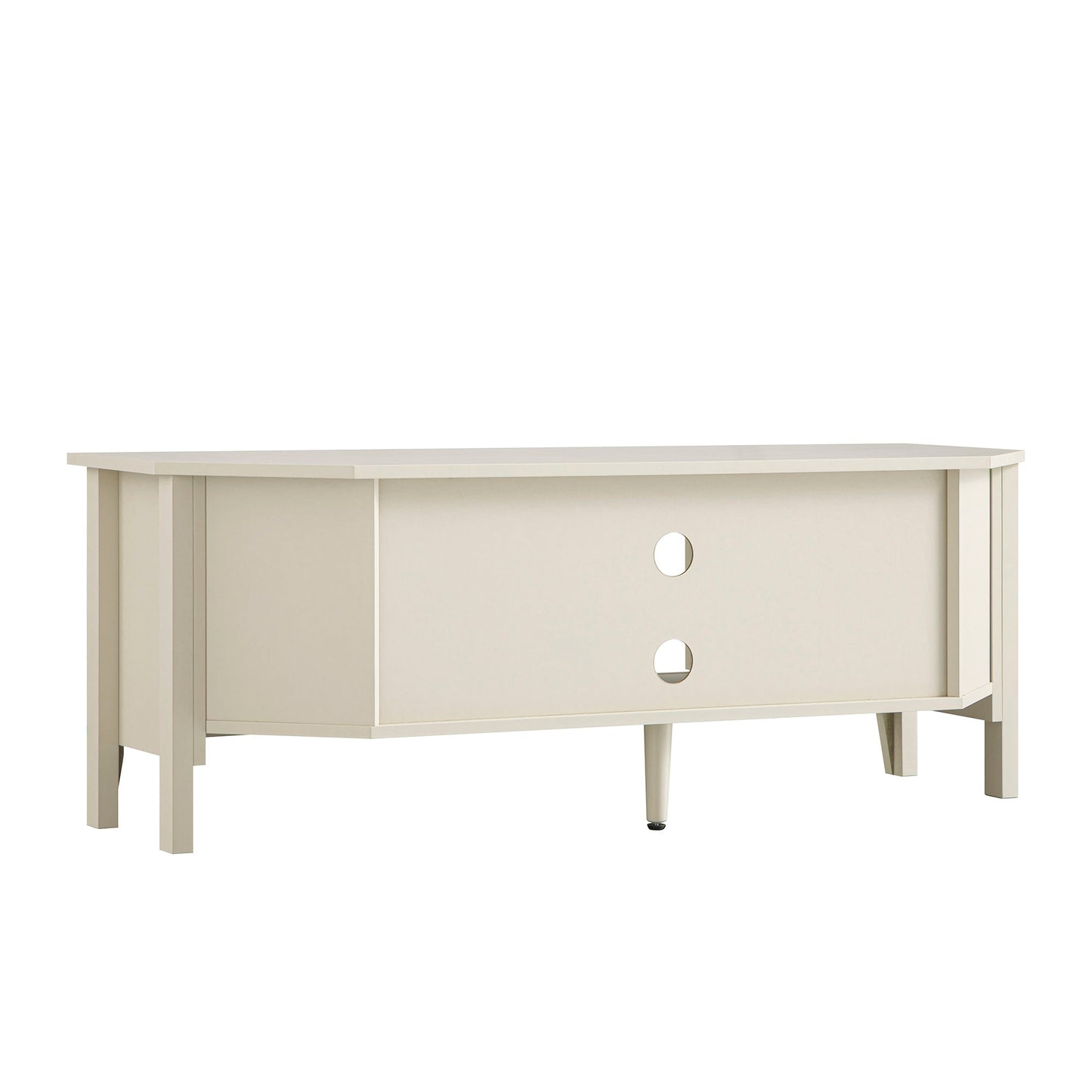 Meuble TV d'angle Oakham 120 cm, blanc ombré