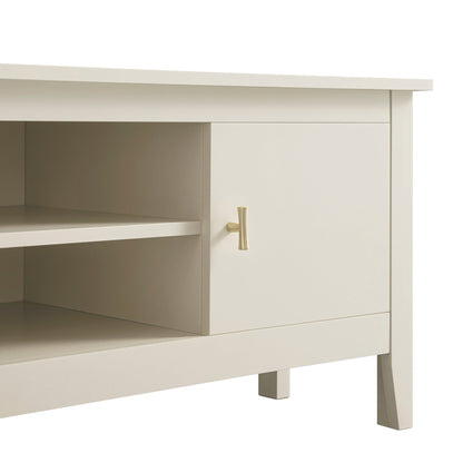 Meuble TV d'angle Oakham 120 cm, blanc ombré