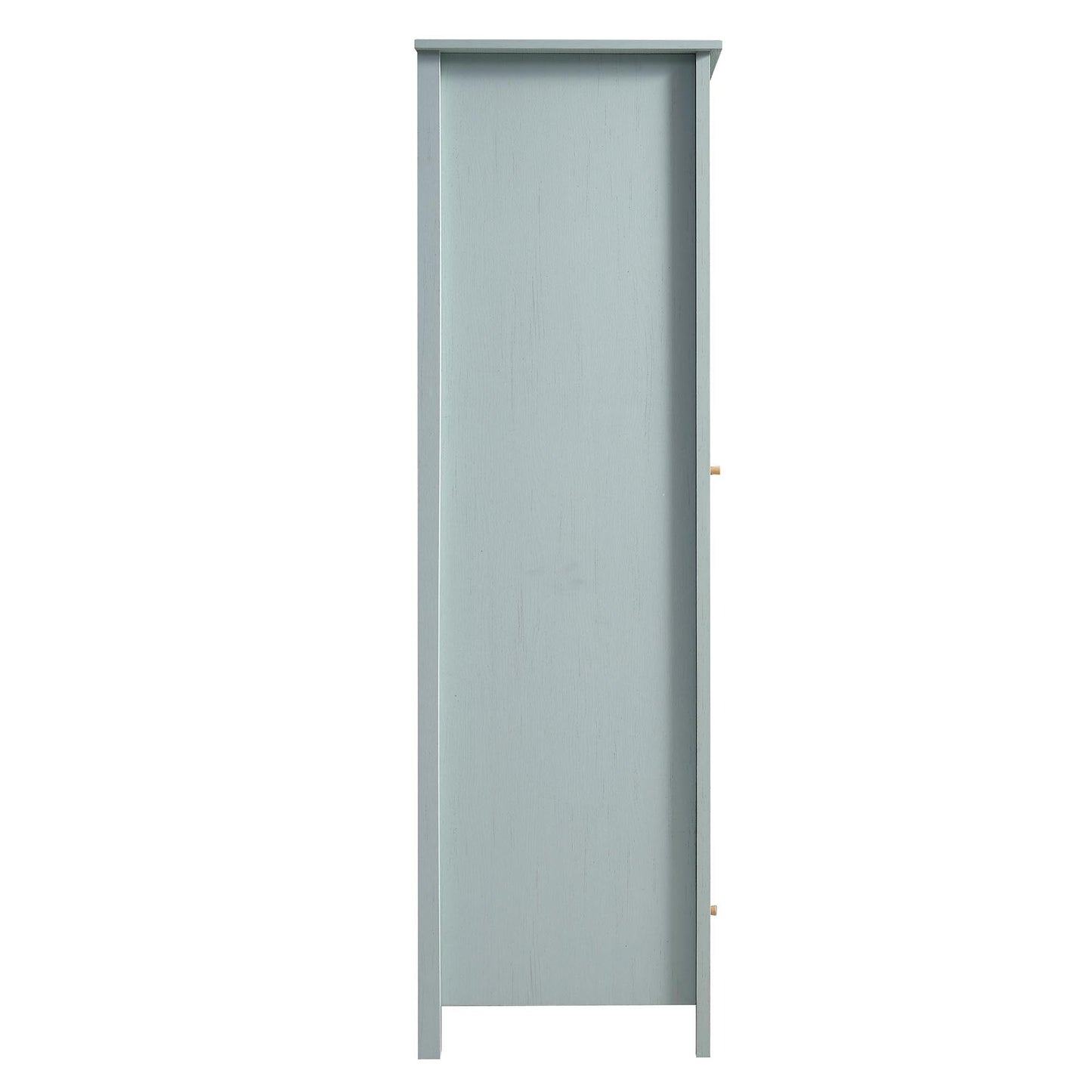 Armoire double en rotin Frances avec 1 tiroir, menthe