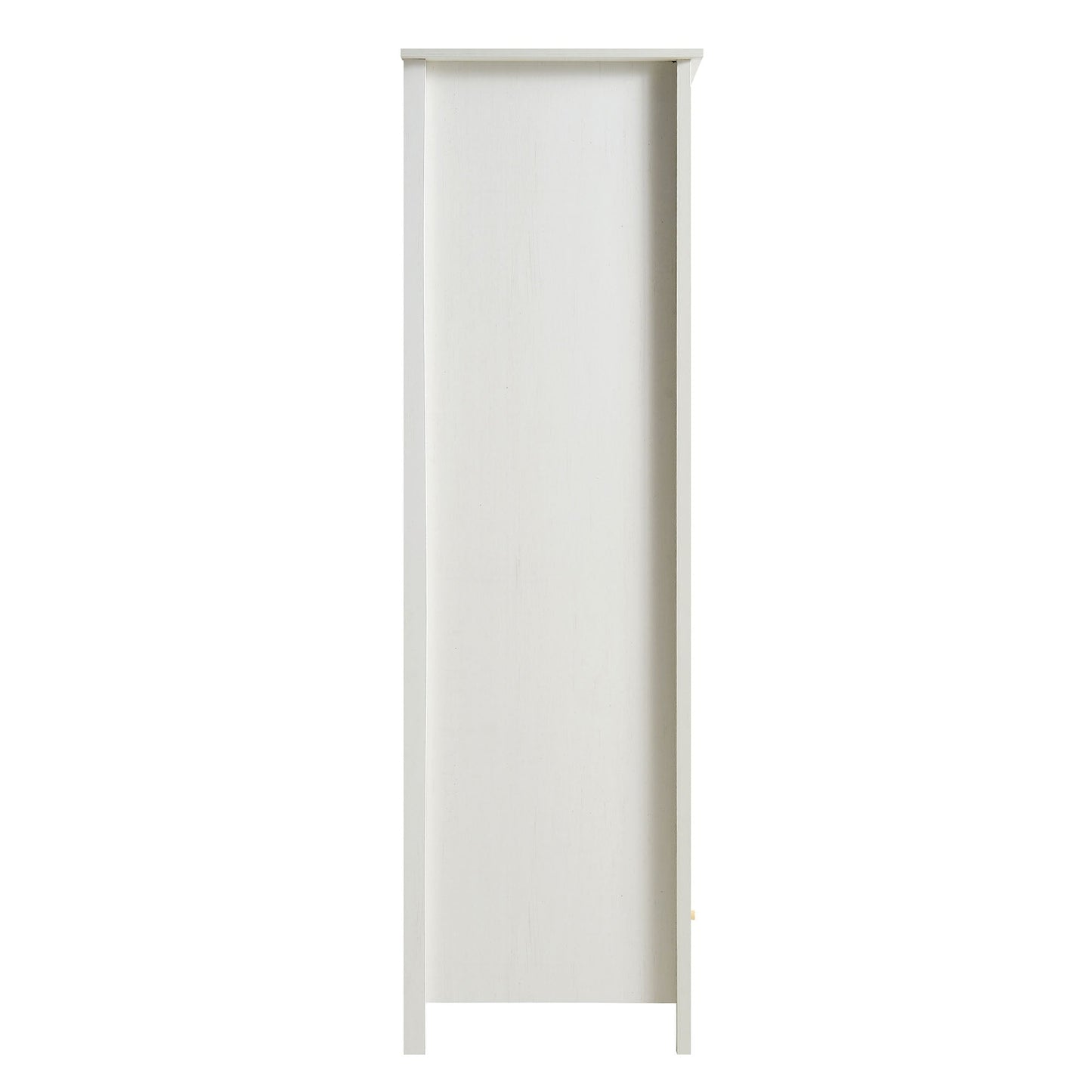 Armoire double en rotin Frances avec 1 tiroir, blanche