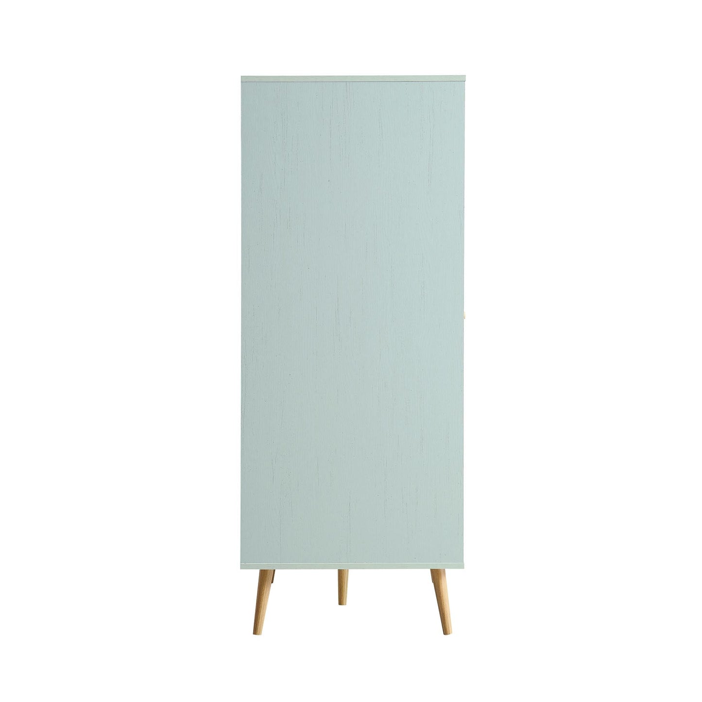 Armoire double compacte en rotin tressé Frances, vert menthe