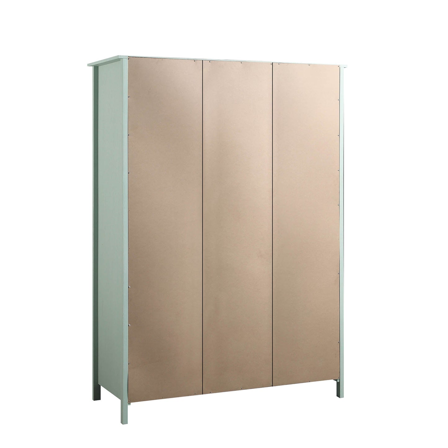Armoire triple en rotin Frances avec 2 tiroirs, menthe