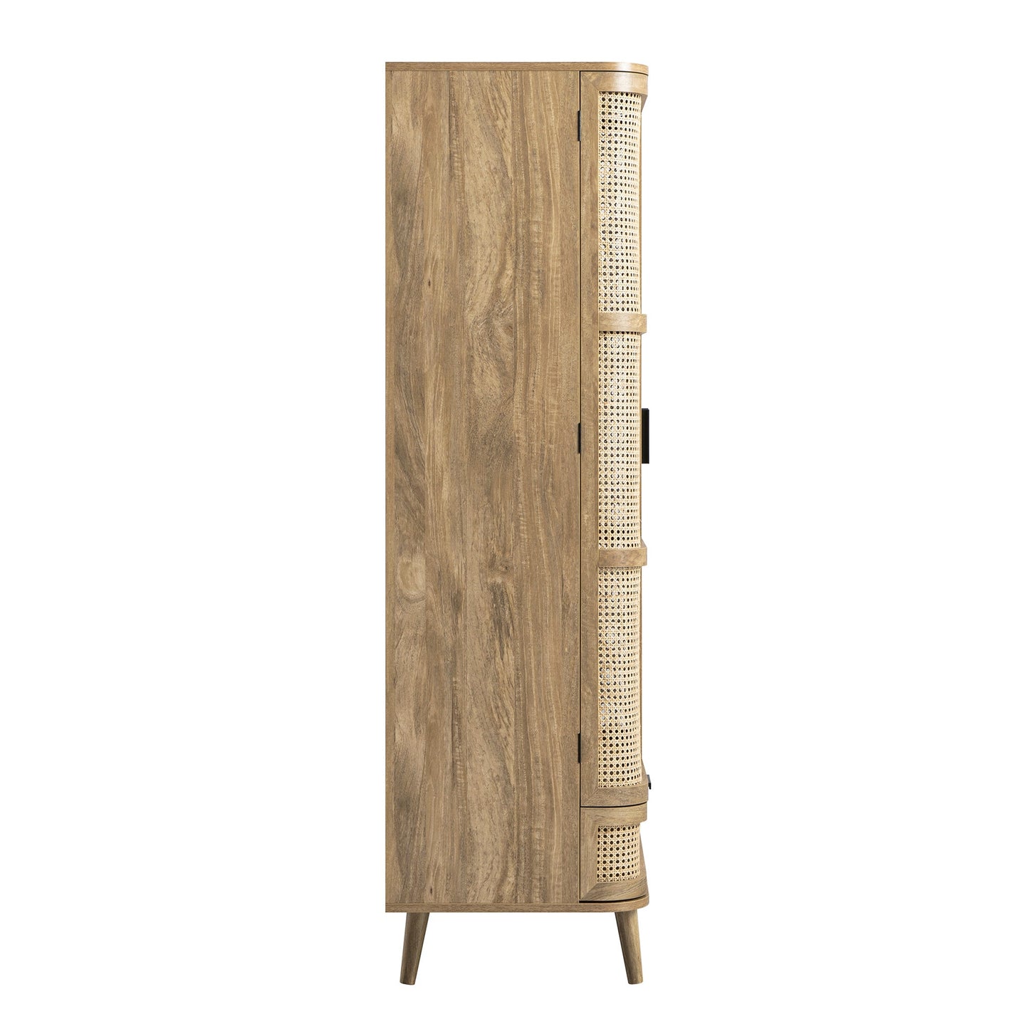 Armoire double en rotin courbé Izzy, naturel