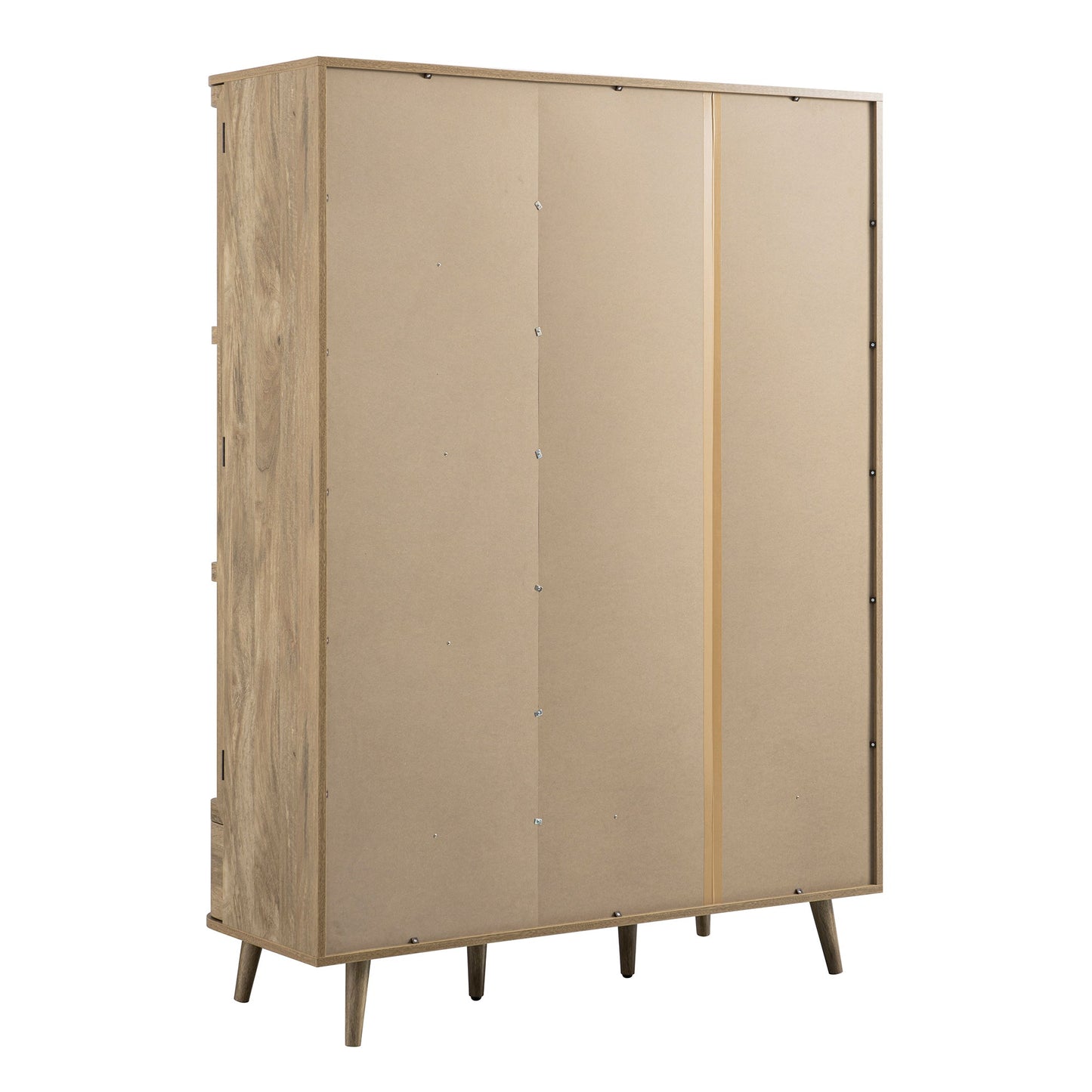 Armoire triple en rotin courbé Izzy, naturel