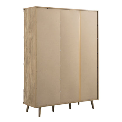 Armoire triple en rotin courbé Izzy, naturel