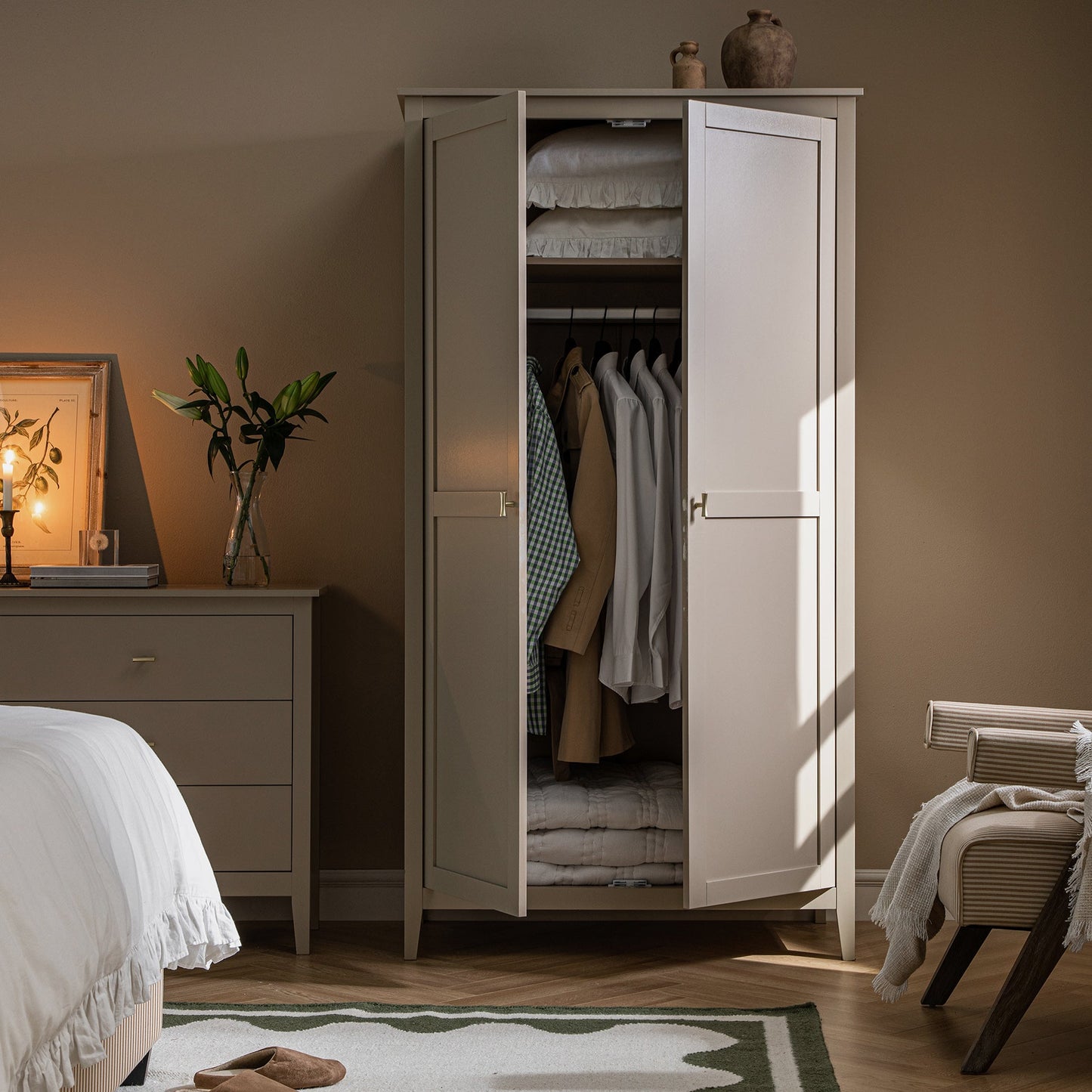 Armoire double Oakham, gris foncé
