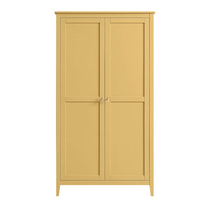 Armoire double Oakham, rotin jaune