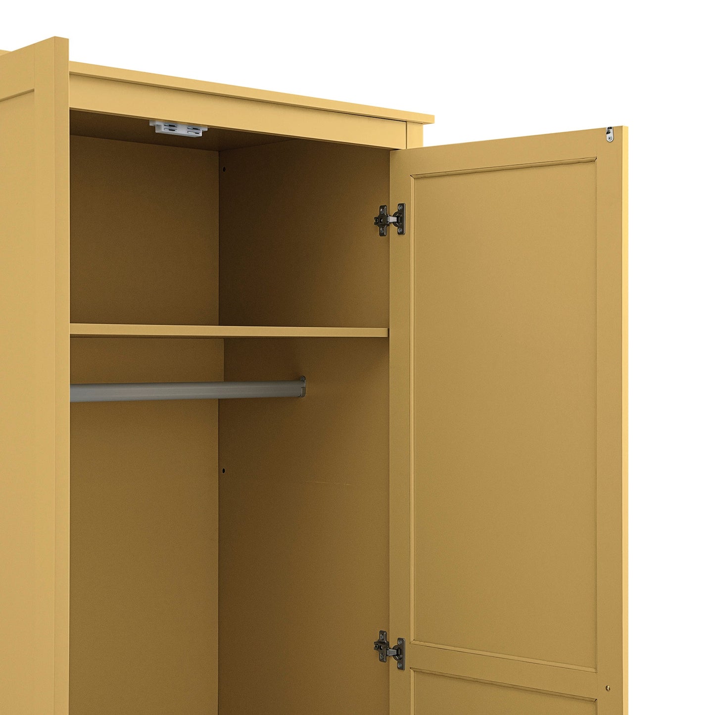 Armoire double Oakham, rotin jaune