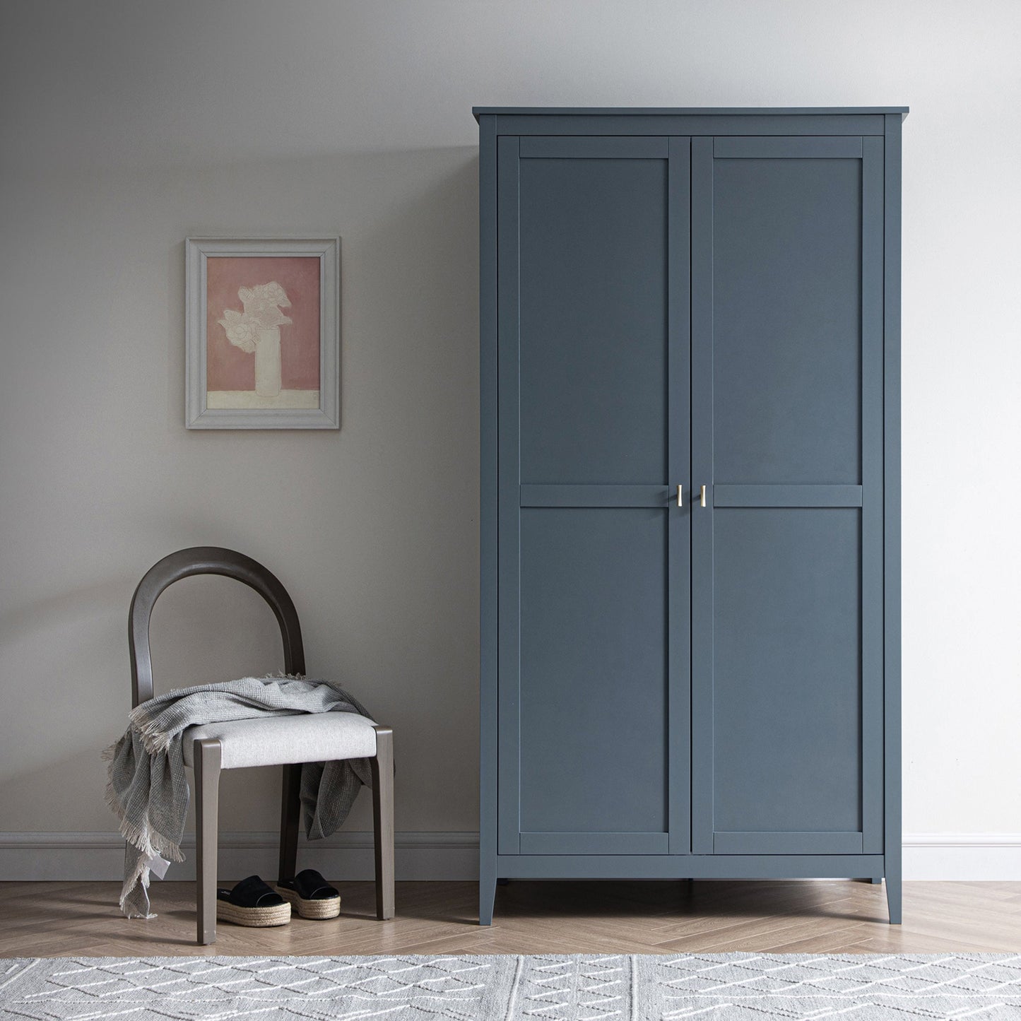 Armoire double Oakham, bleu orageux