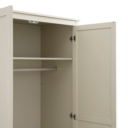 Armoire double Oakham, blanc ombragé