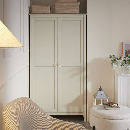 Armoire double Oakham, blanc ombragé