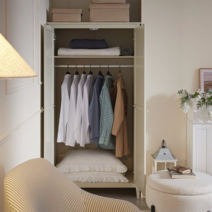 Armoire double Oakham, blanc ombragé